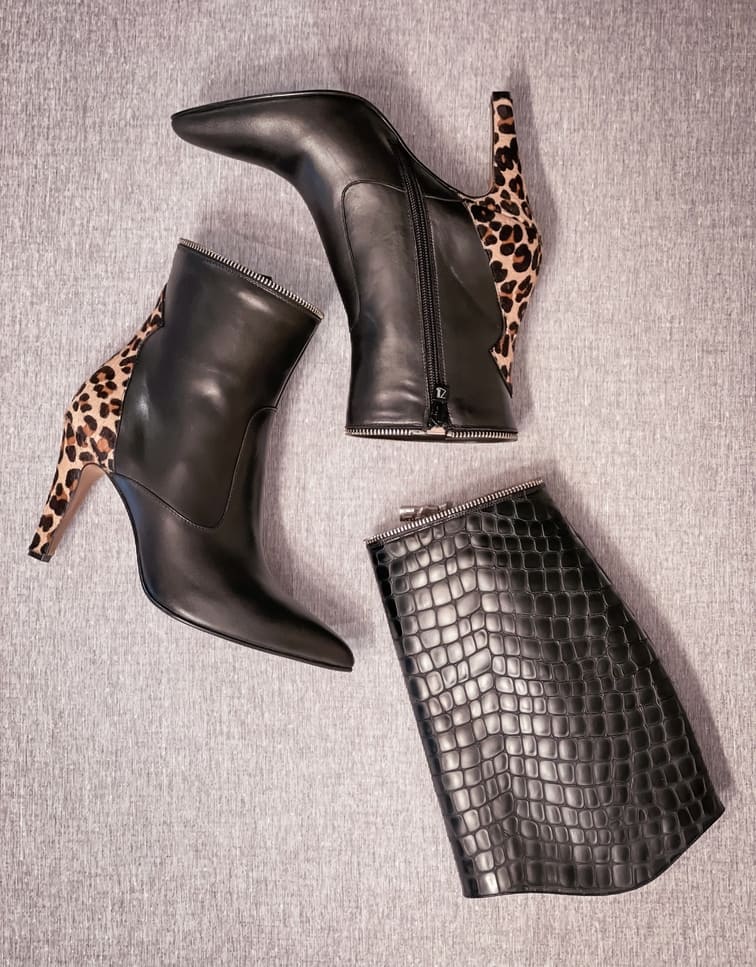 botas negras leopardo Savage