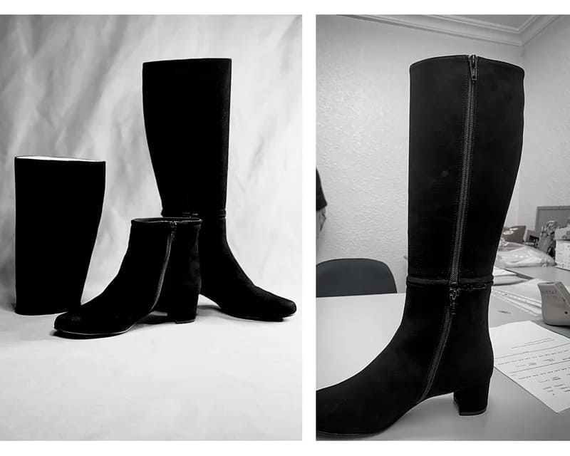 Botas negras con online cremallera