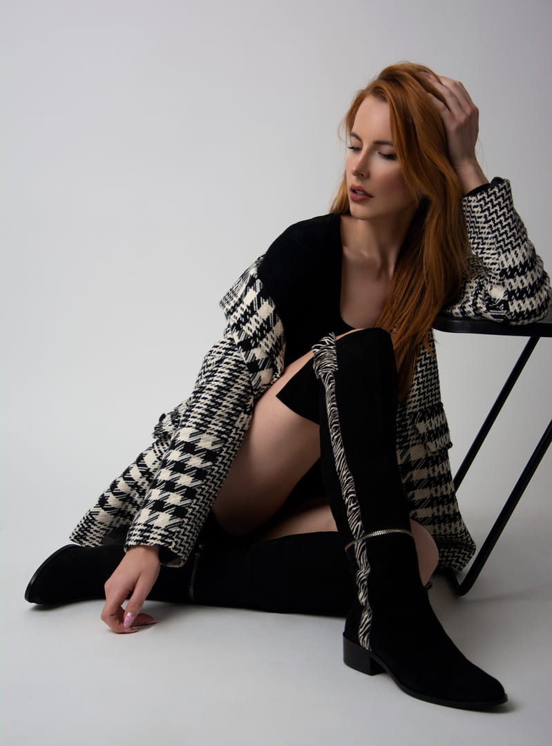 botas de mujer estampado cebra