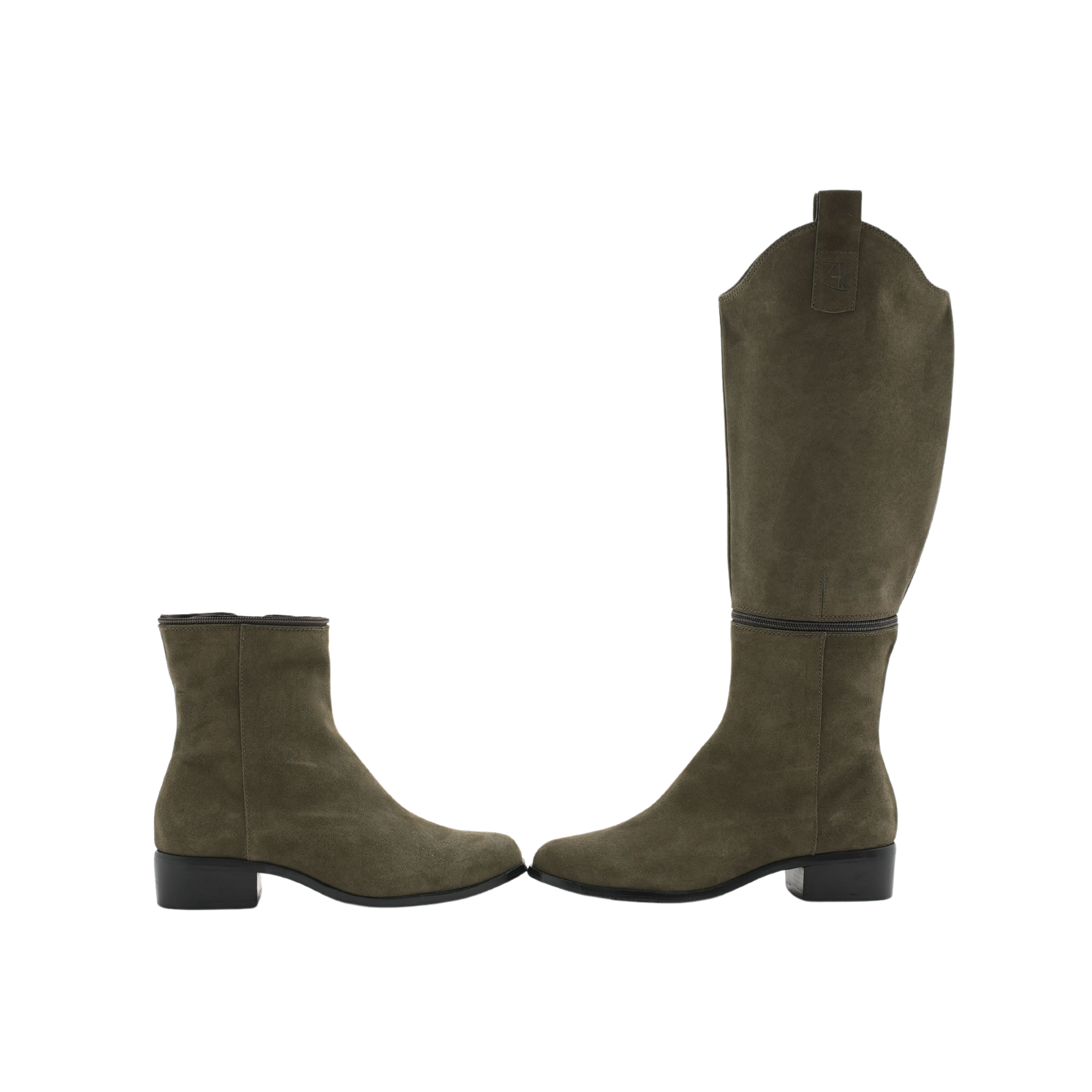 Botas altas convertibles en botín Casual-Forest