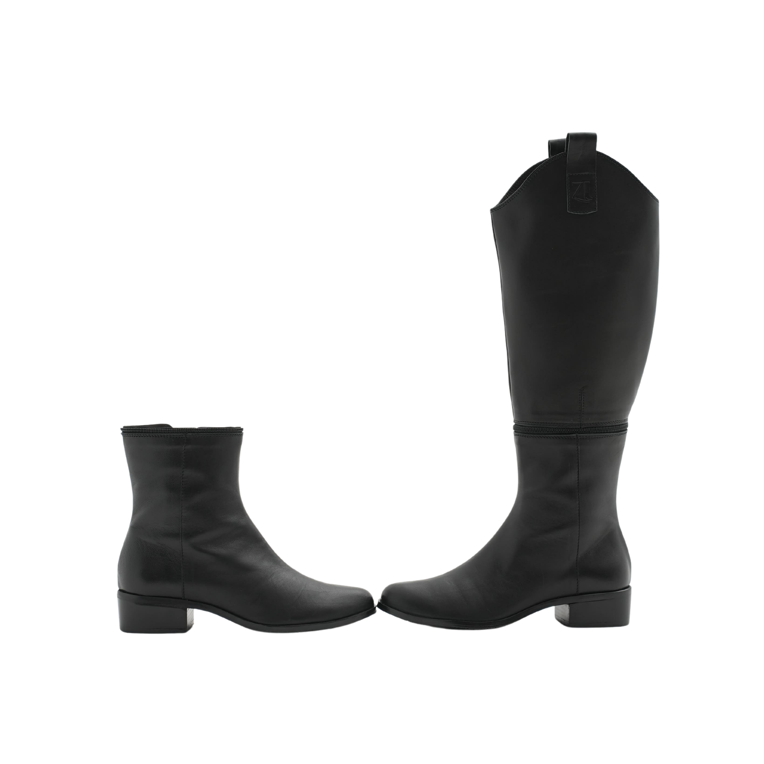 Botas altas convertibles en botín Casual-Black