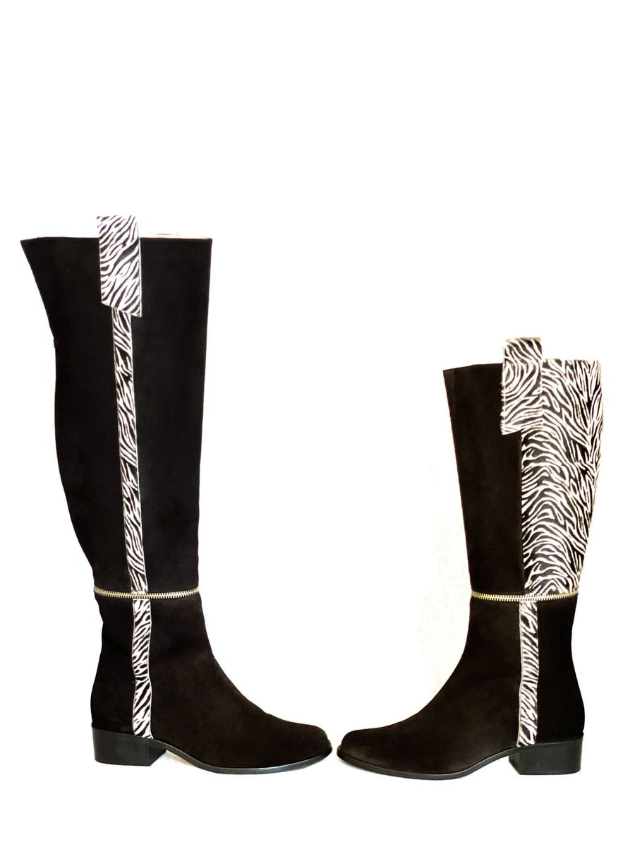 botas mujer animal print cebra