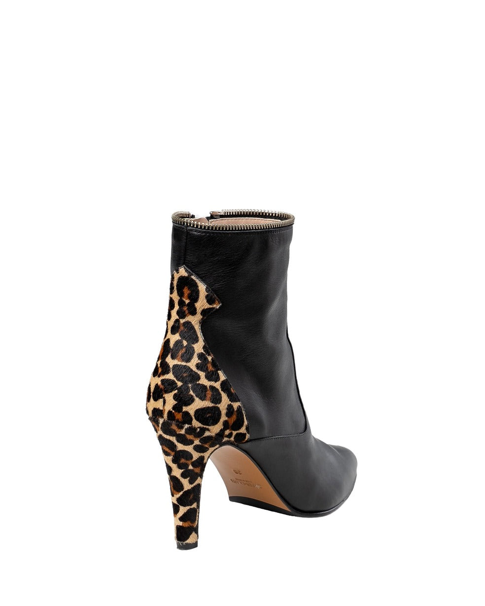 botin mujer tacon alto leopardo