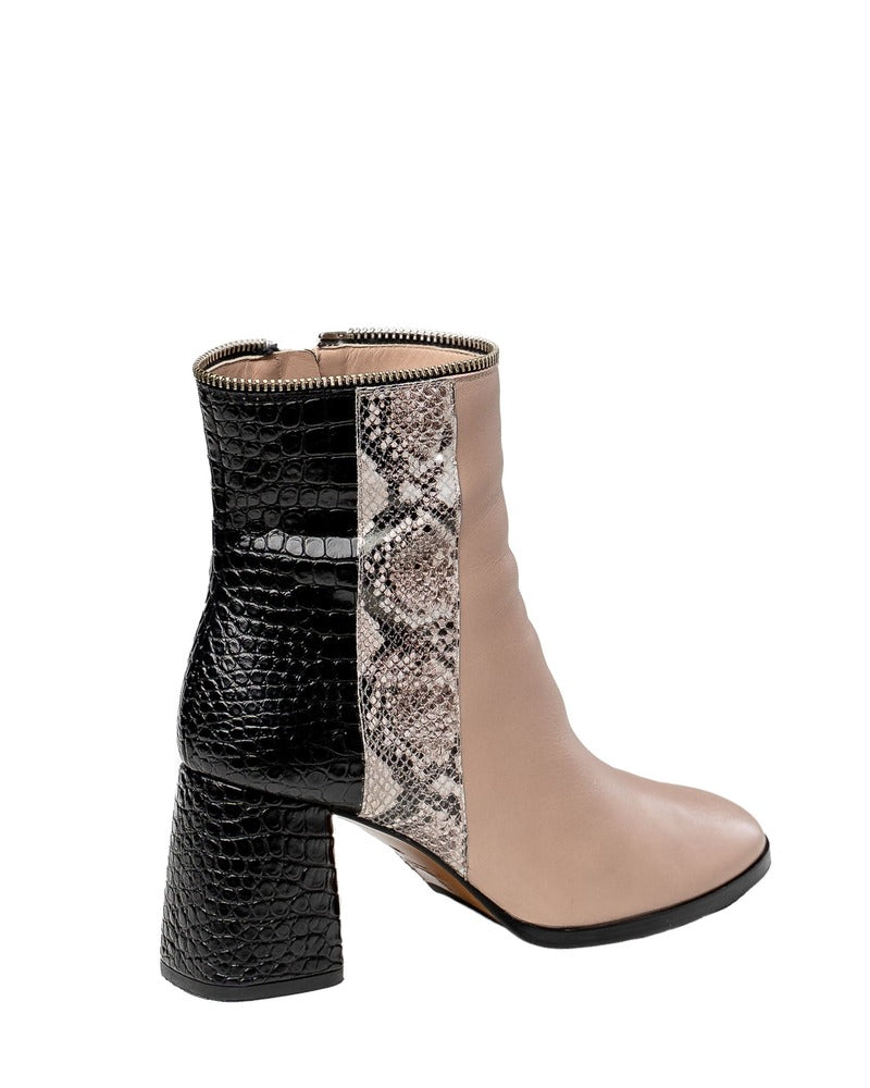 botin mujer serpiente tacon ancho