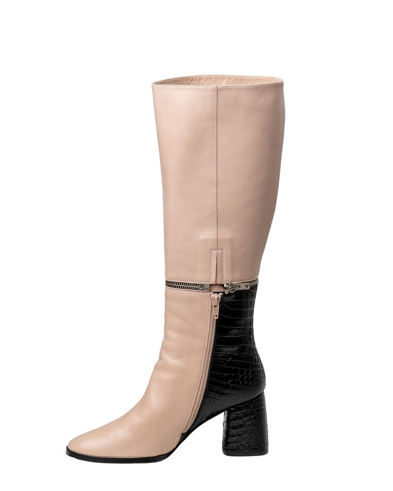 botas altas serpiente caña lisa