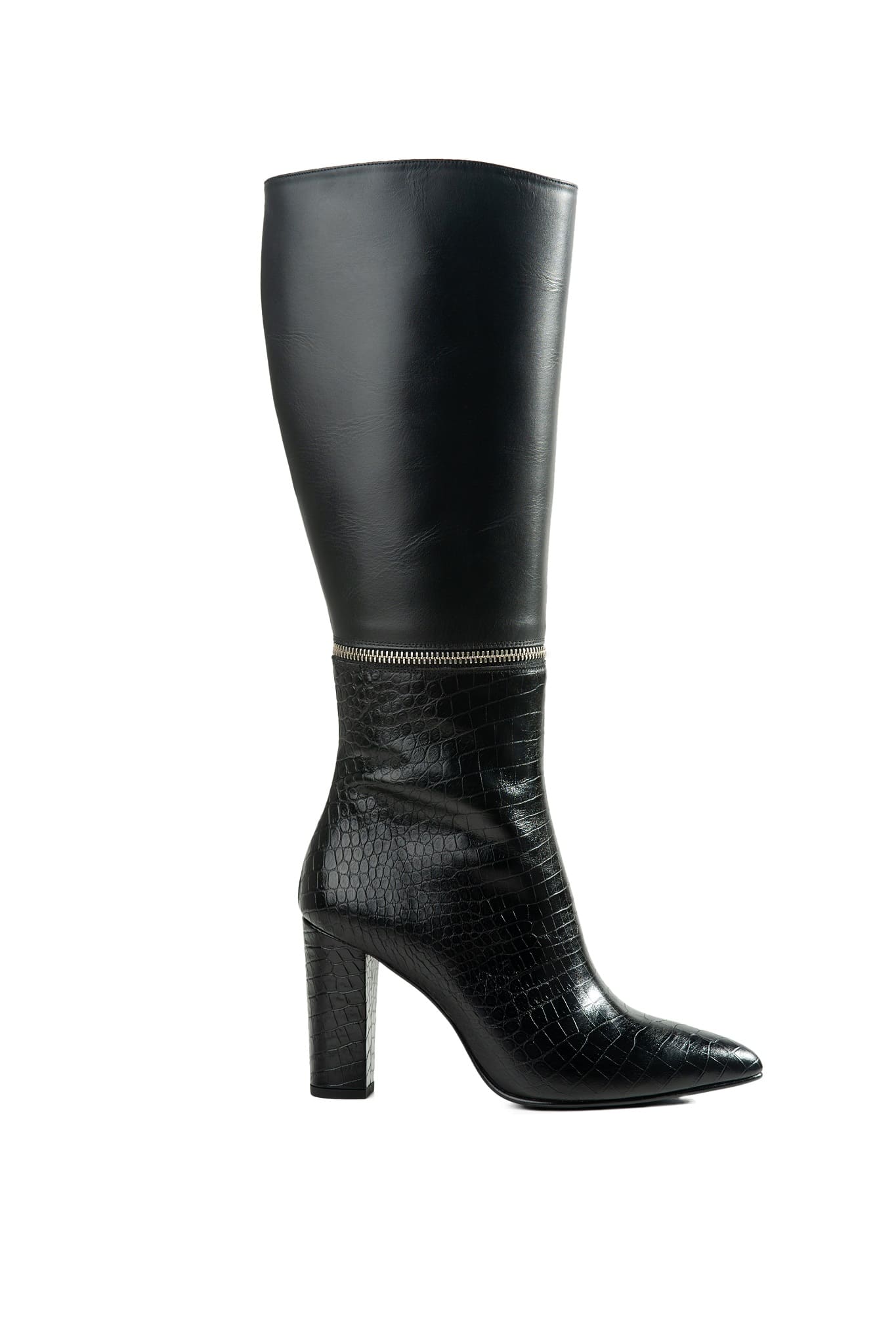 botas negras mujer caña lisa