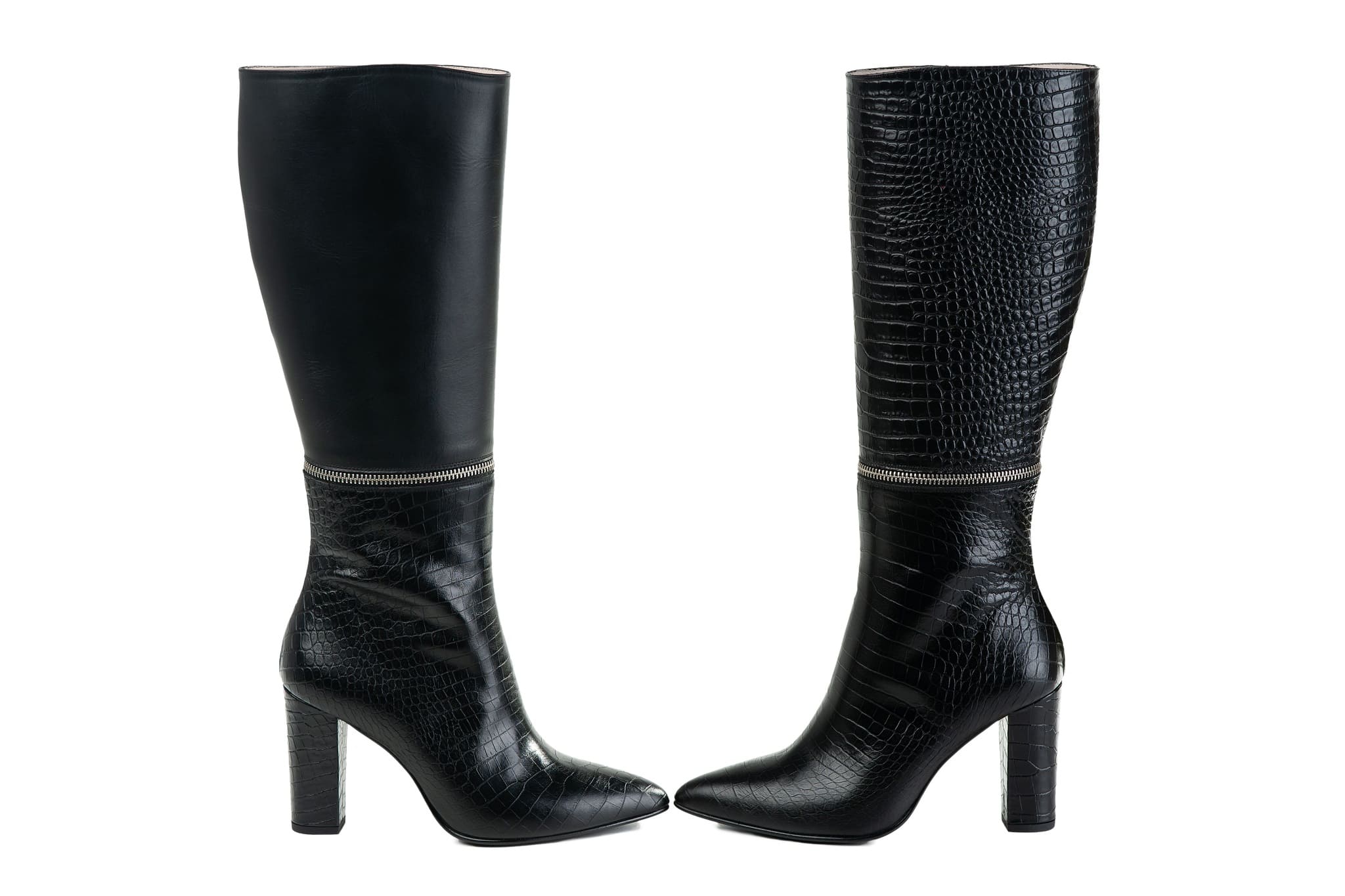 botas negras mujer dos cañas