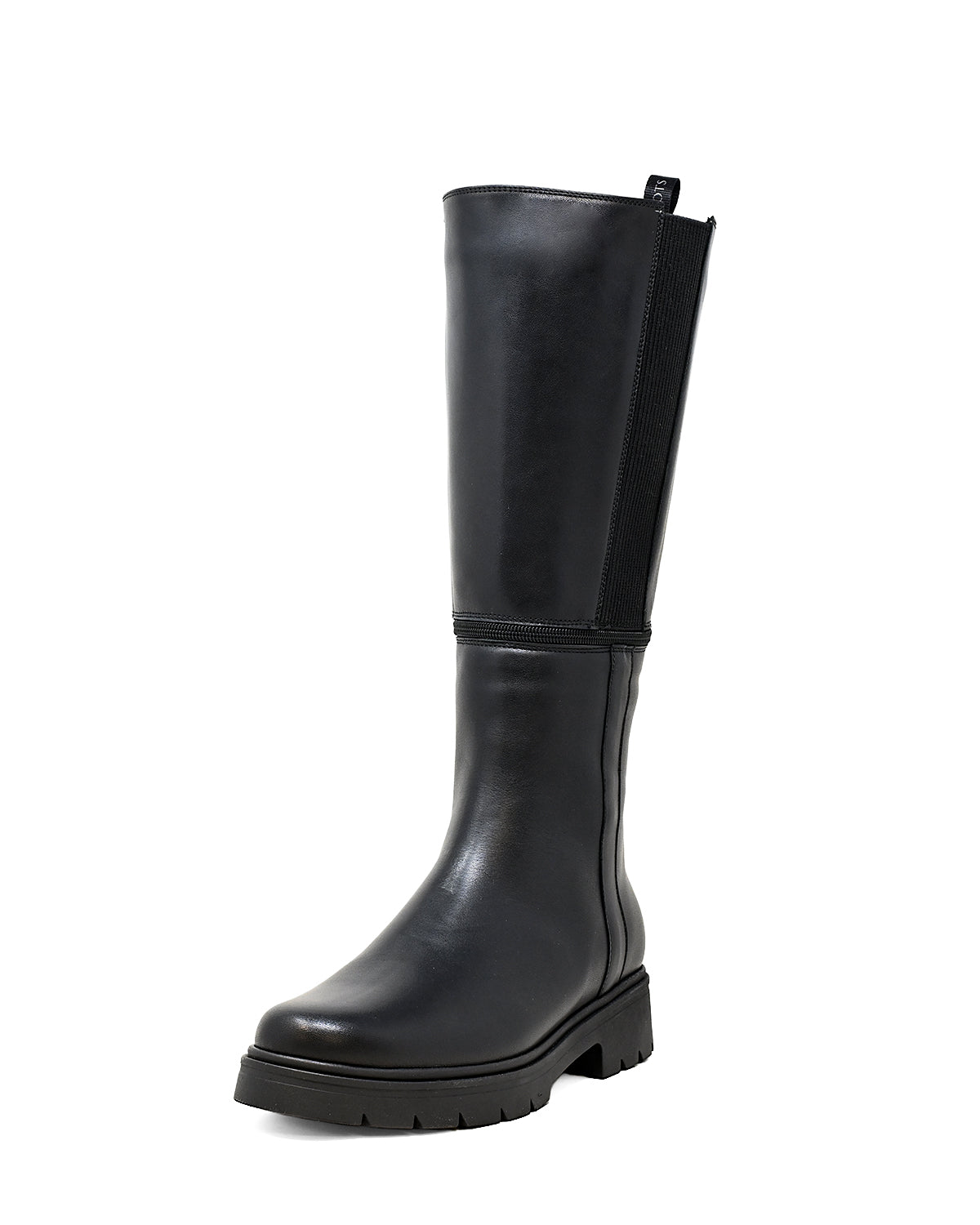 Botas altas convertible en botín- U-BLACK