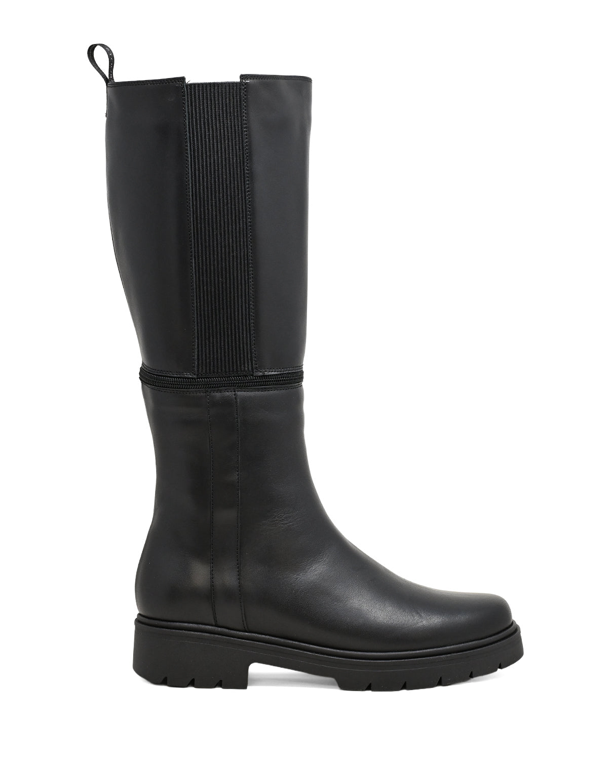 Botas altas convertible en botín- U-BLACK