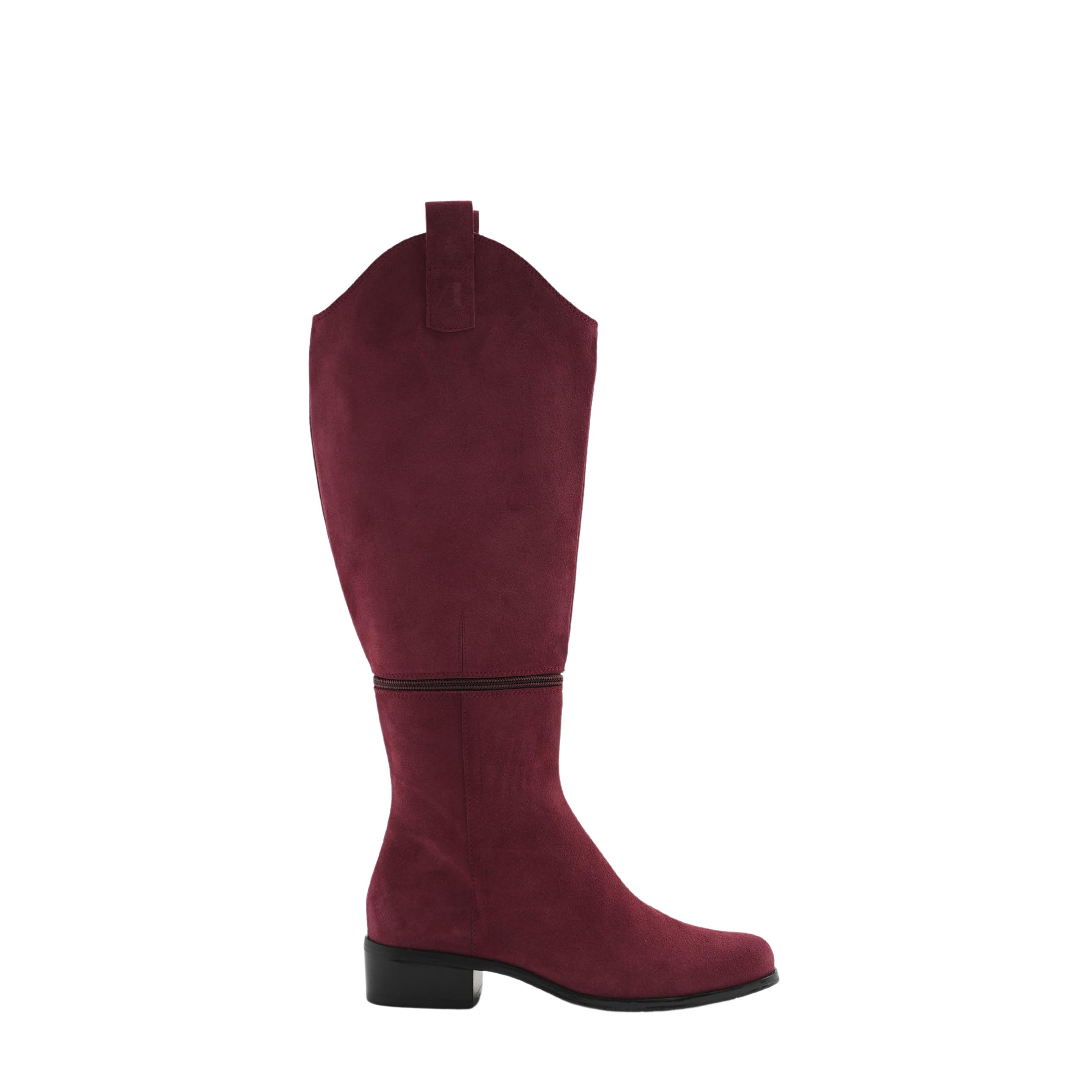 Botas altas convertibles en botín Casual-Cherry